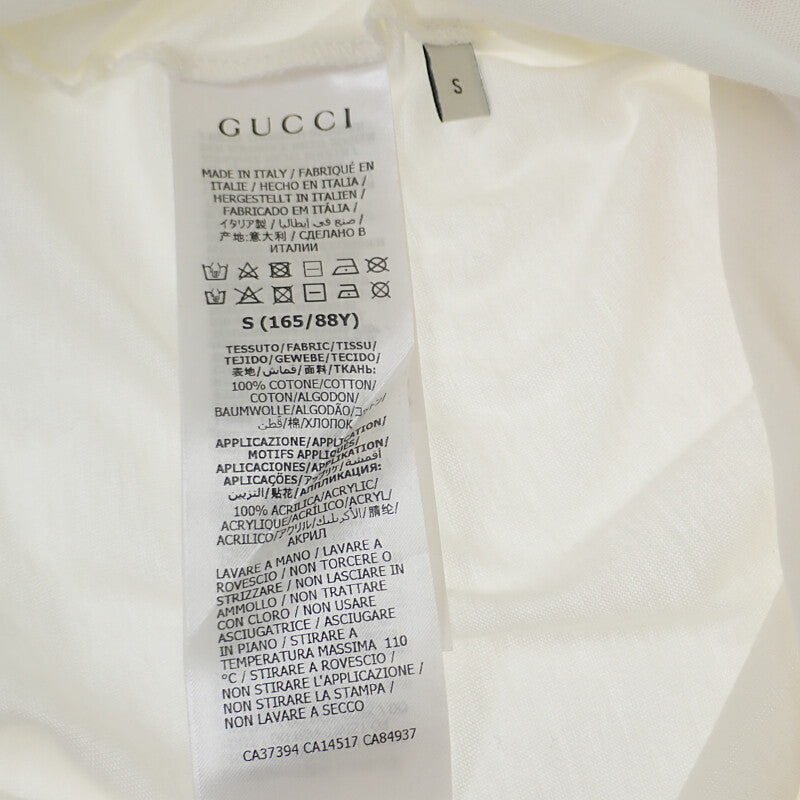 グッチ GUCCI ピッグプリント S 615044_XJCRI 半袖Ｔシャツ コットン アイボリー レディース【中古】【ABランク】