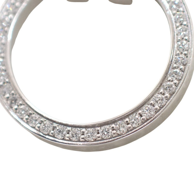 TIFFANY&Co. T Diamond Pendant 63843121 Necklace K18 White Gold Diamond Baguette Diamond Ladies [Used] [A Rank]