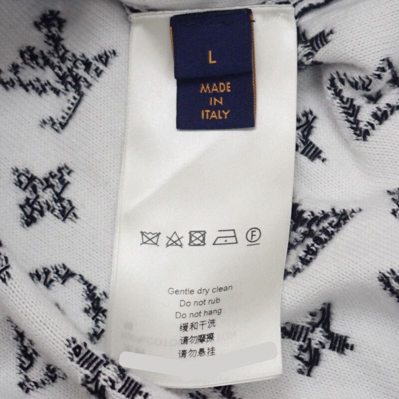 ルイヴィトン LOUIS VUITTON モノグラムデグラデクルーネック L 1A8FM1 スウェット コットン ブラック メンズ【中古】【ABランク】