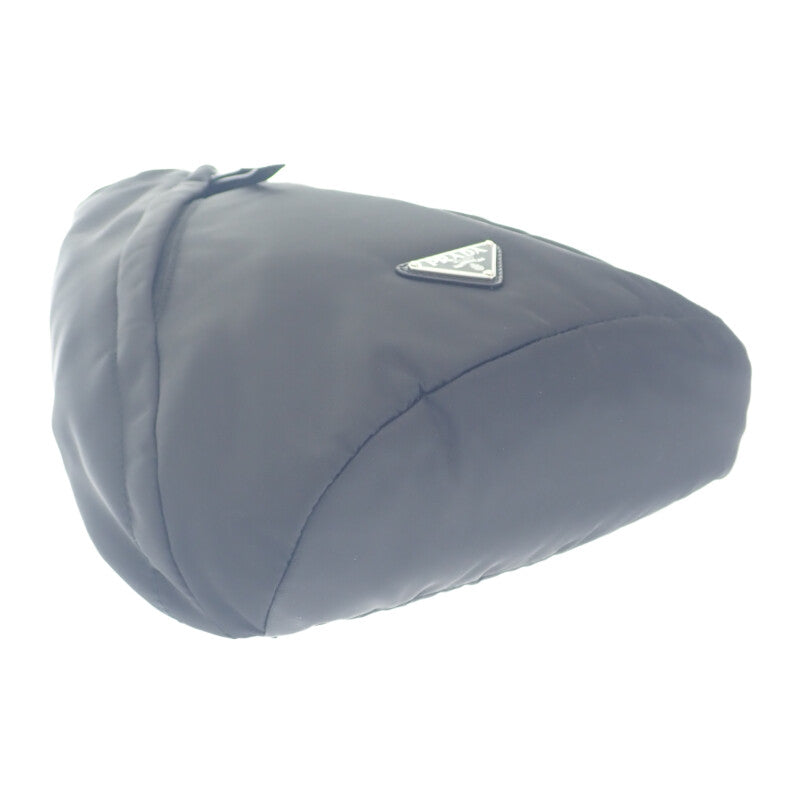 プラダ PRADA ワンショルダー バックパック 2VZ092_2DMG_F0002 ボディバッグ ショルダーバッグ レザー Re-Nylon ブラック シルバー金具 メンズ【中古】【Aランク】