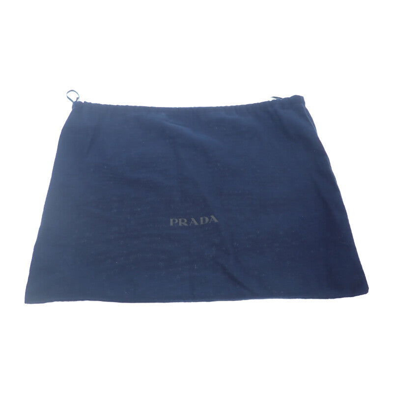 プラダ PRADA ワンショルダー バックパック 2VZ092_2DMG_F0002 ボディバッグ ショルダーバッグ レザー Re-Nylon ブラック シルバー金具 メンズ【中古】【Aランク】