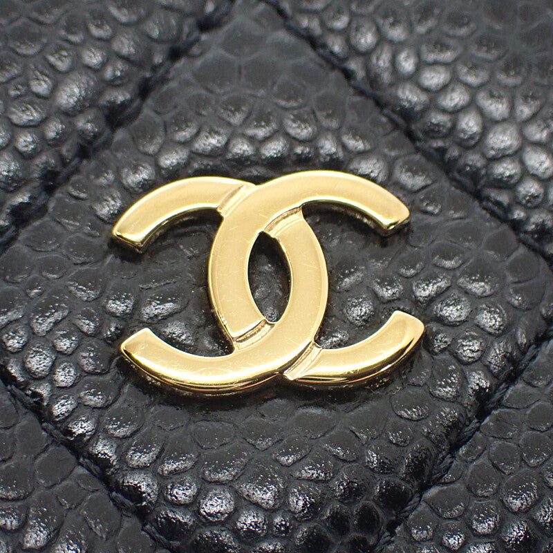 シャネル CHANEL クラシック チェーンウォレット AP0250-Y01864-C3906 ウォレットチェーン マットキャビアスキン グレインカーフレザー ブラック ゴールド金具 レディース【中古】【Aランク】