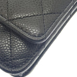 シャネル CHANEL クラシック チェーンウォレット AP0250-Y01864-C3906 ウォレットチェーン マットキャビアスキン グレインカーフレザー ブラック ゴールド金具 レディース【中古】【Aランク】