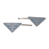 プラダ PRADA ヘアピン 1IF051_2BA6_F0076 ヘアアクセサリー メタル シルバー ライトブルー レディース【中古】【Aランク】