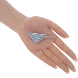 プラダ PRADA ヘアピン 1IF051_2BA6_F0076 ヘアアクセサリー メタル シルバー ライトブルー レディース【中古】【Aランク】