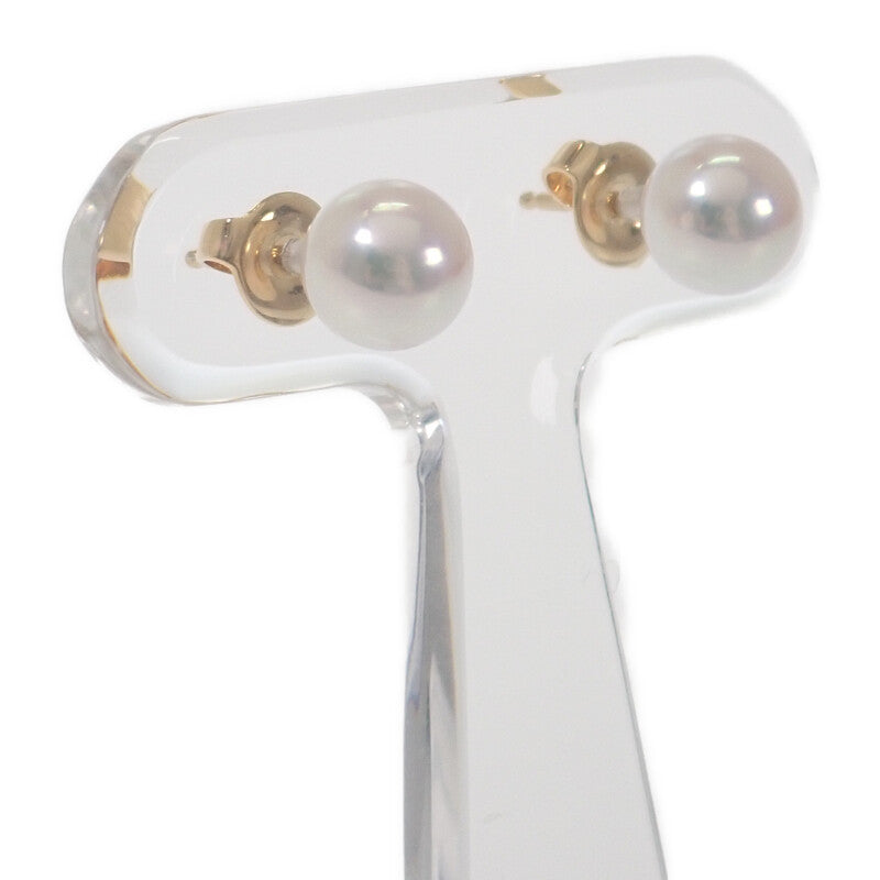 ミキモト MIKIMOTO PE-2CK ピアス パール K18イエローゴールド ホワイト レディース【中古】【Aランク】