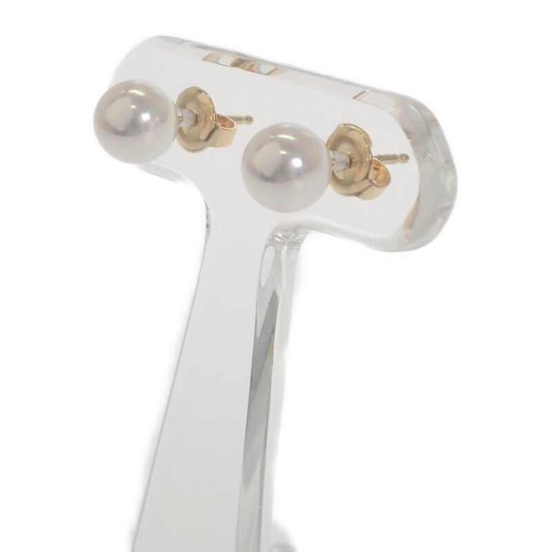 ミキモト MIKIMOTO PE-2CK ピアス パール K18イエローゴールド ホワイト レディース【中古】【Aランク】