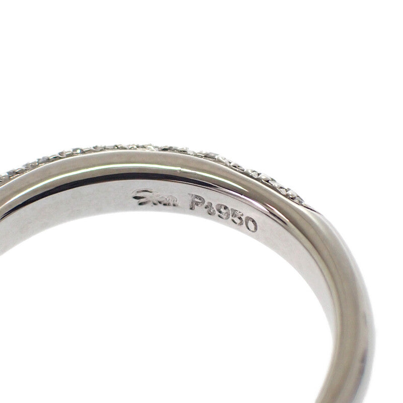 スタージュエリー STAR JEWELRY パヴェダイヤ ハーフパヴェ 13号 リング Pt950プラチナ ダイヤモンド レディース【中古】【Aランク】