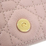 ディオール Dior Glycine ウォレット S5132UWHC77P 二つ折り財布 カーフスキン ピンク レディース【中古】【Aランク】