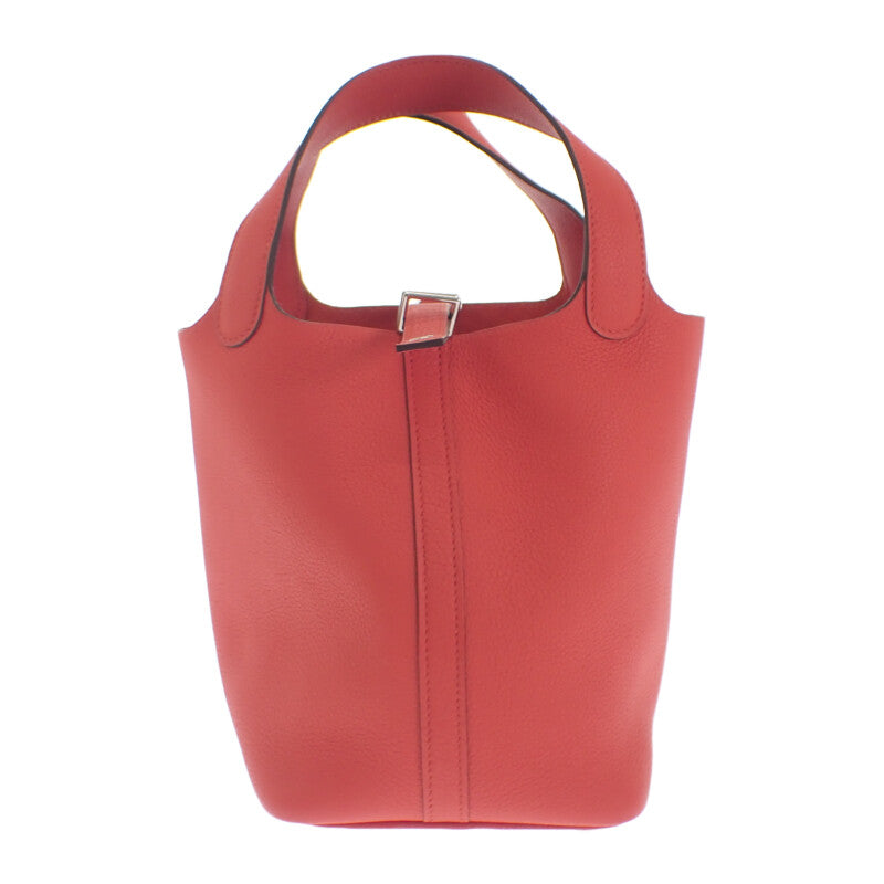 エルメス HERMES ピコタンロック PM ハンドバッグ トートバッグ トリヨン ローズテキサス オレンジ系 シルバー金具 レディース【中古】【Aランク】