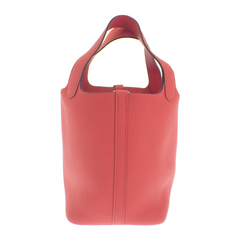 エルメス HERMES ピコタンロック PM ハンドバッグ トートバッグ トリヨン ローズテキサス オレンジ系 シルバー金具 レディース【中古】【Aランク】