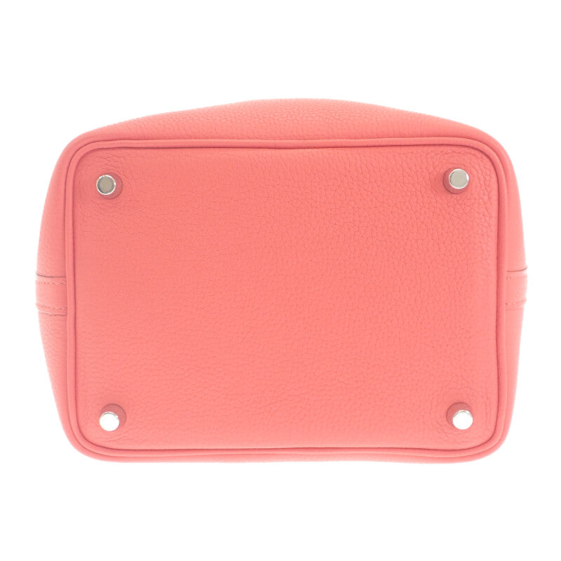 エルメス HERMES ピコタンロック PM ハンドバッグ トートバッグ トリヨン ローズテキサス オレンジ系 シルバー金具 レディース【中古】【Aランク】