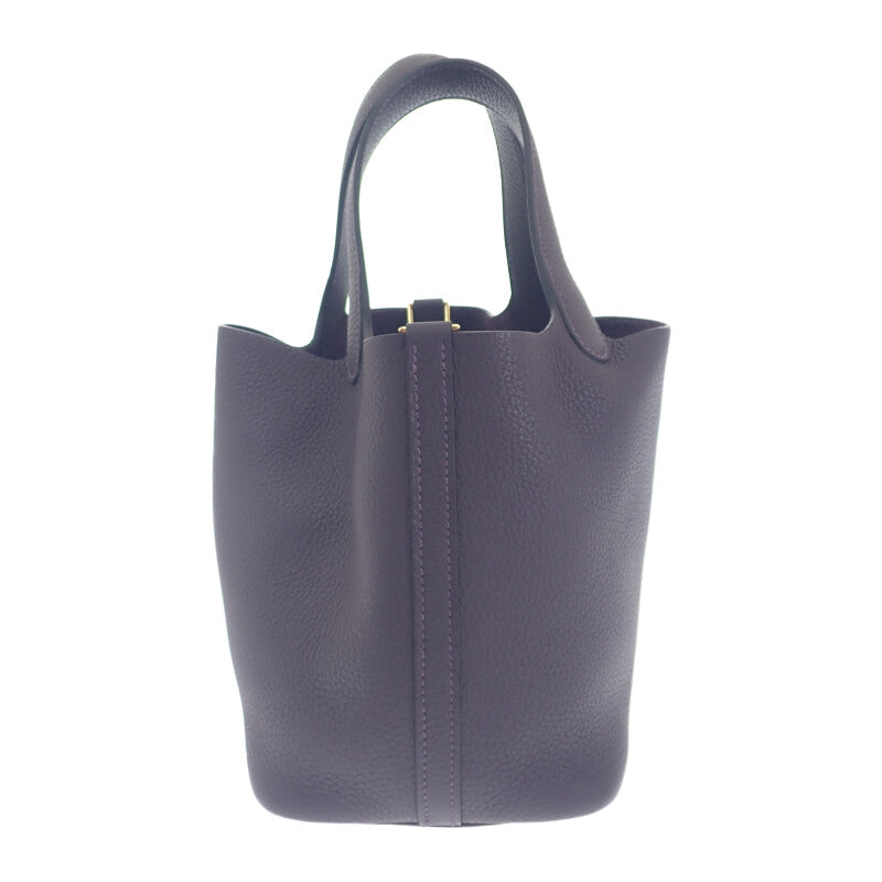 エルメス HERMES ピコタンロック PM  ハンドバッグ トートバッグ トリヨン レザン パープル系 ゴールド金具 レディース【中古】【Aランク】