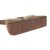 サンローラン SAINT LAURENT ル・サンカセット ホーボー 65722811ZLW ショルダーバッグ ハンドバッグ スウェード ボア ブラウン ゴールド金具 レディース【中古】【ABランク】