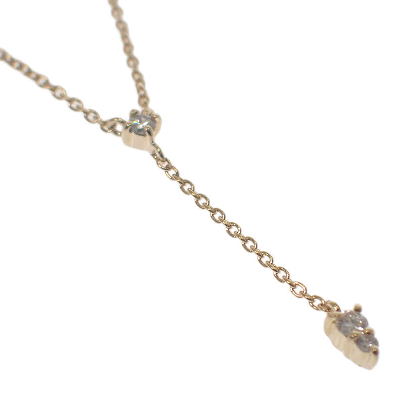 ヴァンドーム VANDOME Y字デザイン ネックレス K18イエローゴールド ダイヤモンド レディース【中古】【Aランク】