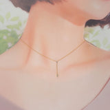 ヴァンドーム VANDOME Y字デザイン ネックレス K18イエローゴールド ダイヤモンド レディース【中古】【Aランク】