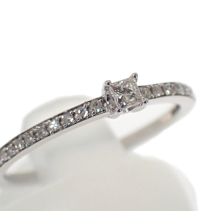 デザインジュエリー 15号 リング K18ホワイトゴールド ダイヤモンド レディース【中古】【Aランク】