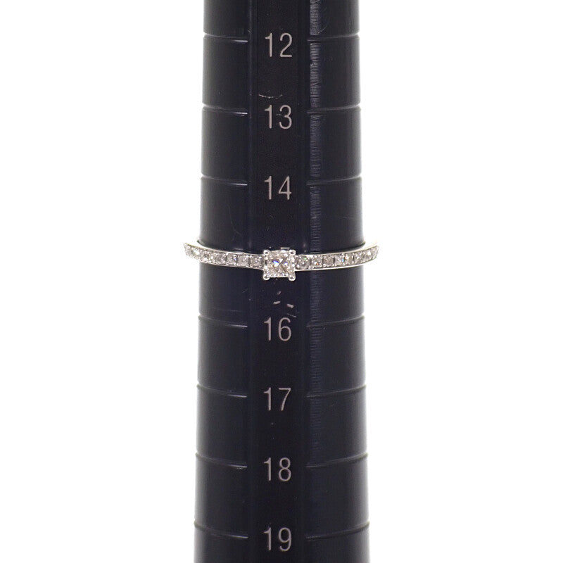 デザインジュエリー 15号 リング K18ホワイトゴールド ダイヤモンド レディース【中古】【Aランク】