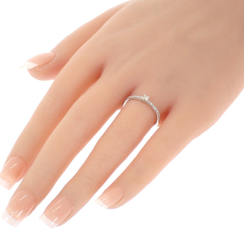 デザインジュエリー 15号 リング K18ホワイトゴールド ダイヤモンド レディース【中古】【Aランク】