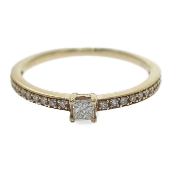 デザインジュエリー 15号 リング K18イエローゴールド ダイヤモンド レディース【中古】【Aランク】