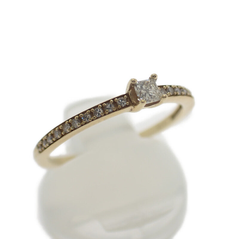 デザインジュエリー 15号 リング K18イエローゴールド ダイヤモンド レディース【中古】【Aランク】