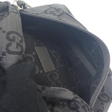グッチ GUCCI ベルトバッグ ラージ 767934 ボディバッグ GGリサイクルポリエステル ブラック グレー シルバー金具 メンズ【中古】【Aランク】