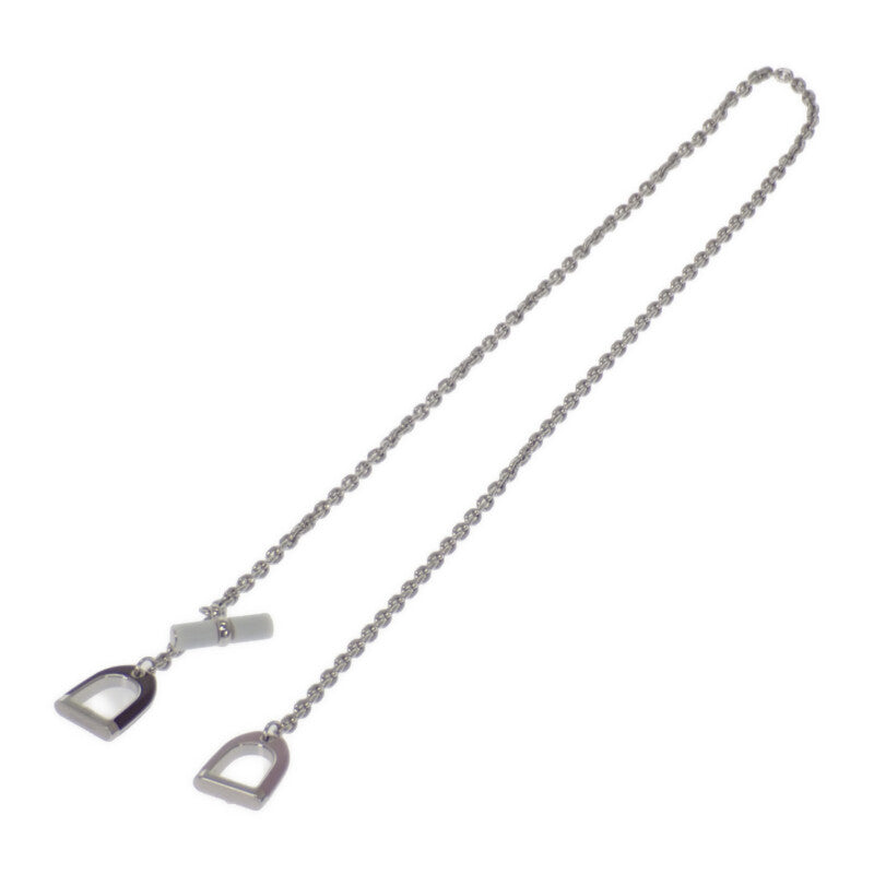 エルメス HERMES エトリエ H100088FPBB ネックレス メタル グリシーヌ ボルドー シルバー メンズ【中古】【Aランク】