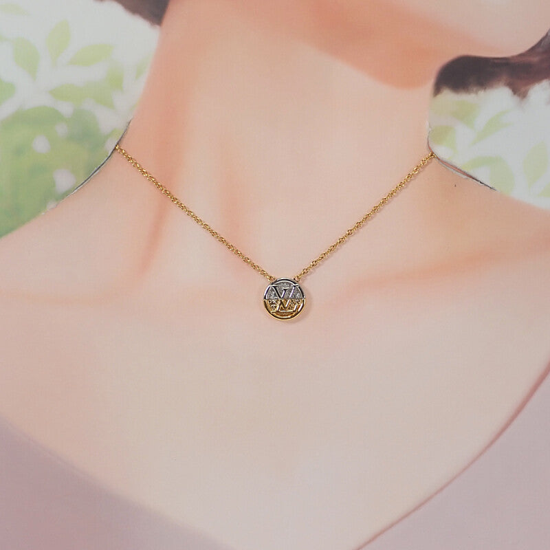 ルイヴィトン LOUIS VUITTON コリエ・LtoV M69643 ネックレス メタル ゴールド シルバー レディース【中古】【ABランク】