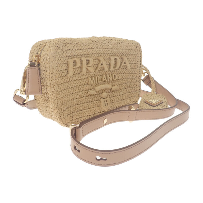プラダ PRADA ラフィアショルダー 1BH196 ショルダーバッグ ラフィア