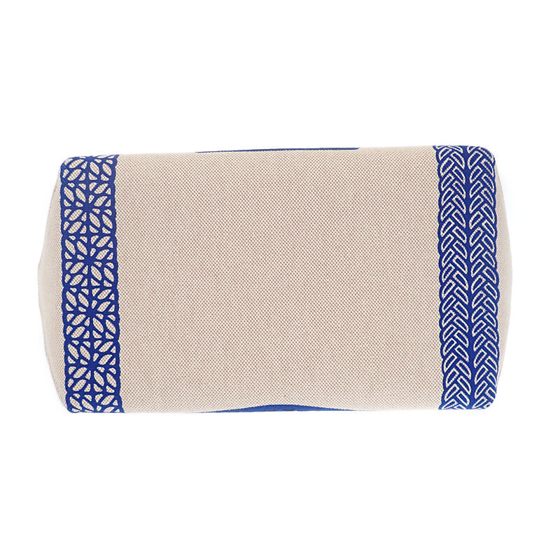 エルメス HERMES スティープル25 W刻印 ハンドバッグ ヴォースイフト トワルH・プリュム 鐙の幻想 ブルーロワイヤル レディース【中古】【Aランク】