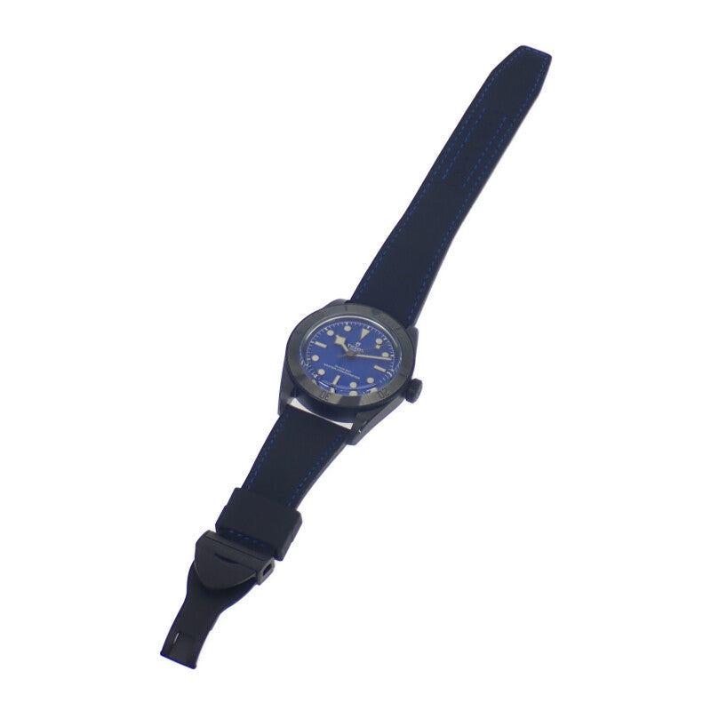 チューダー TUDOR ブラックベイ セラミック M79210CNUー0007 腕時計 セラミック ラバー 自動巻き ブルー文字盤 メンズ【中古】【Sランク】