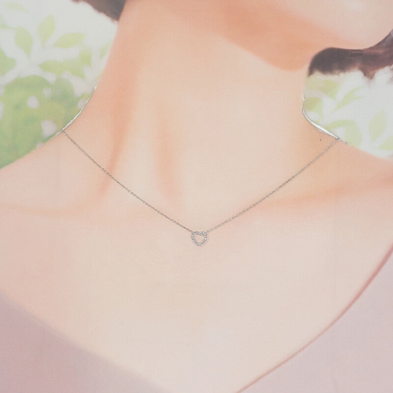 ティファニー TIFFANY&Co. メトロハートペンダント ミニ 33474563 ネックレス K18ホワイトゴールド ダイヤモンド レディース【中古】【Aランク】