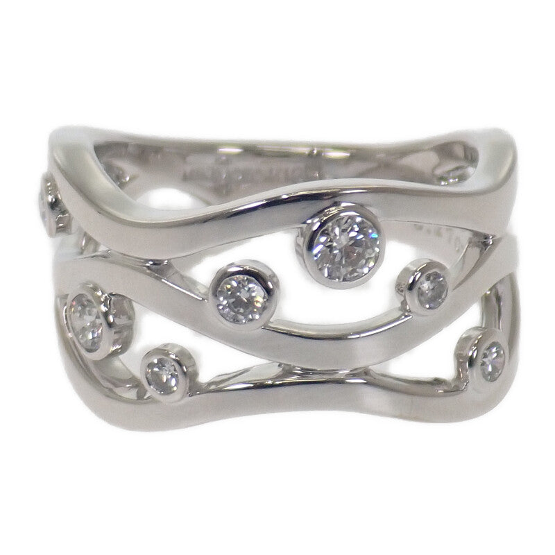 ミキモト MIKIMOTO ウェーブ ダイヤモンド 11号 リング K18ホワイトゴールド ダイヤモンド レディース【中古】【Aランク】