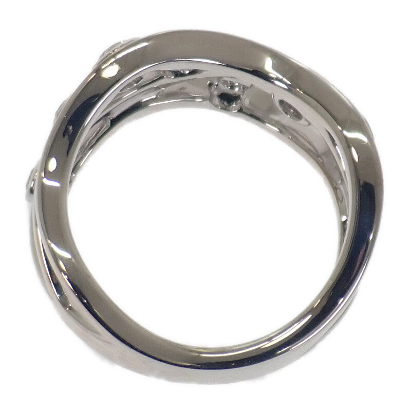 ミキモト MIKIMOTO ウェーブ ダイヤモンド 11号 リング K18ホワイトゴールド ダイヤモンド レディース【中古】【Aランク】