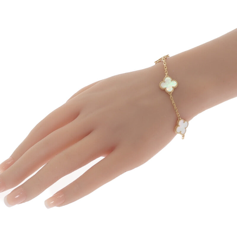 ヴァンクリーフ＆アーペル Van Cleef & Arpels ヴィンテージアルハンブラ ブレスレット K18イエローゴールド マザーオブパール レディース【中古】【Aランク】