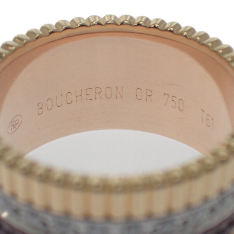 ブシュロン Boucheron QUATRE CLASSIQUE ラージ 21号 JRG00623 リング K18イエローゴールド K18ホワイトゴールド K18ピンクゴールド ダイヤモンド 61 メンズ レディース【中古】【Aランク】