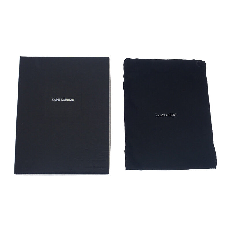 サンローラン SAINT LAURENT モノグラムオリガミタイニー 668274BOWA11000 三つ折り財布 カーフ ブラック ゴールド金具 レディース【中古】【ABランク】