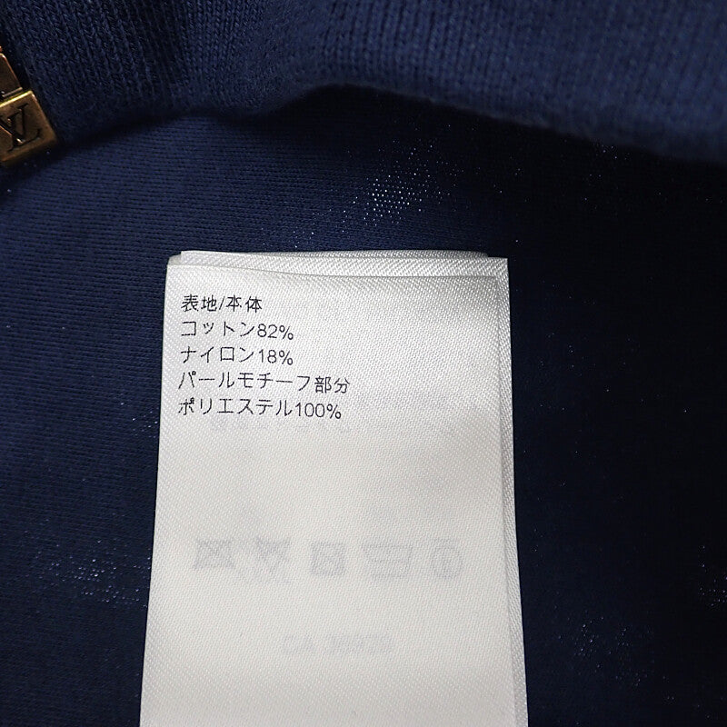 ルイヴィトン LOUIS VUITTON エンブロイダード ジップジャージーフーディ XL 1AFRB3 パーカー コットン グレー メンズ【中古】【ABランク】