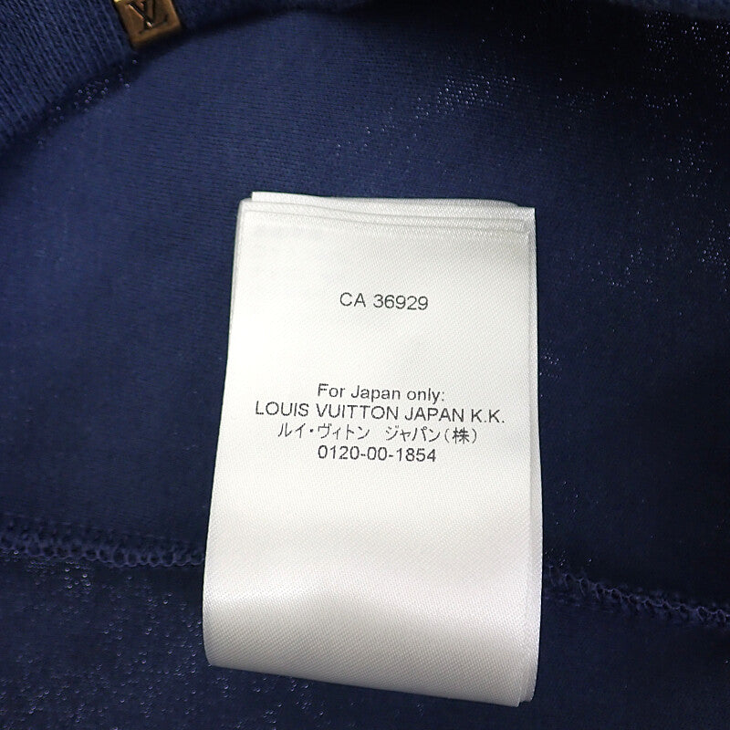 ルイヴィトン LOUIS VUITTON エンブロイダード ジップジャージーフーディ XL 1AFRB3 パーカー コットン グレー メンズ【中古】【ABランク】