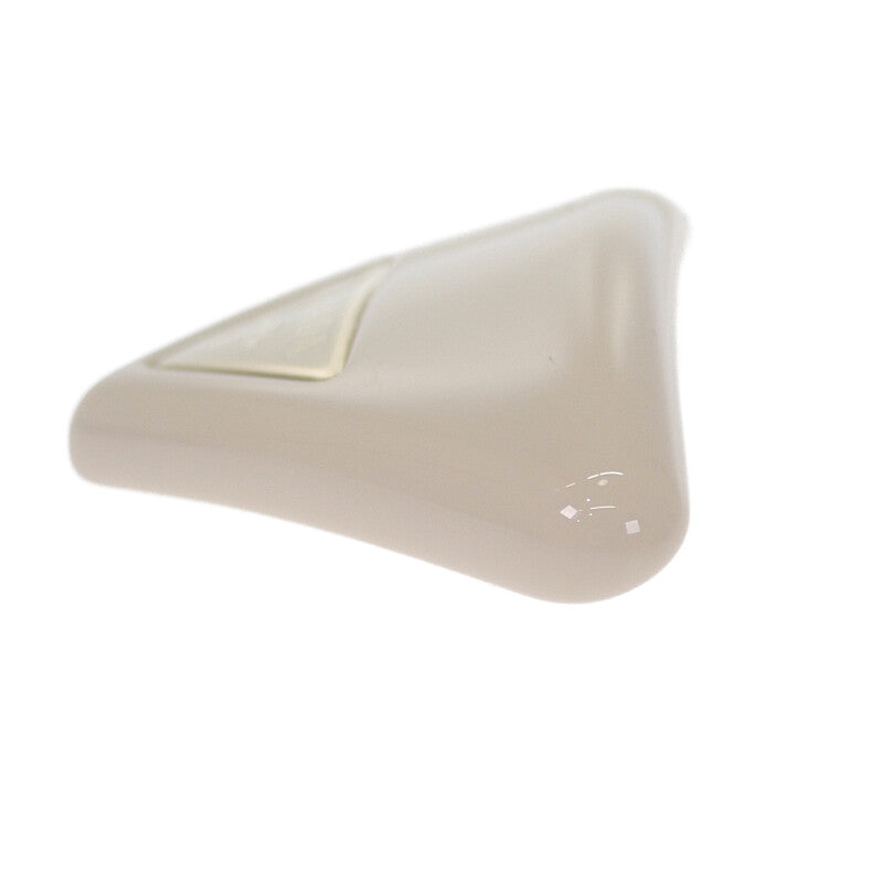 プラダ PRADA プレックス ヘアクリップ 1IF159_2CN4_F0304 ヘアアクセサリー エナメルメタル アイボリー ゴールド レディース【中古】【Aランク】