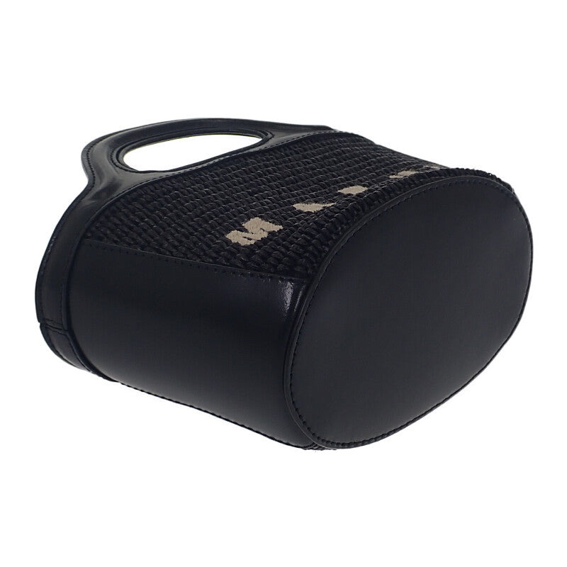 マルニ MARNI トロピカリア バッグ マイクロ BMMP0067Q0P386000N99 2WAYバッグ ハンドバッグ カーフ コットン ブラック レディース【中古】【Aランク】