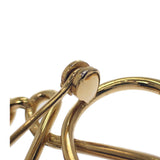 ロエベ LOEWE アナグラム 111.25.020 ブローチ メタル ゴールド レディース【中古】【ABランク】