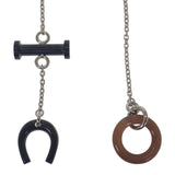 エルメス HERMES モビール・エケストル ネックレス メタル バッファローホーン ブラウン ブラック シルバー レディース メンズ【中古】【Aランク】