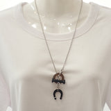 エルメス HERMES モビール・エケストル ネックレス メタル バッファローホーン ブラウン ブラック シルバー レディース メンズ【中古】【Aランク】