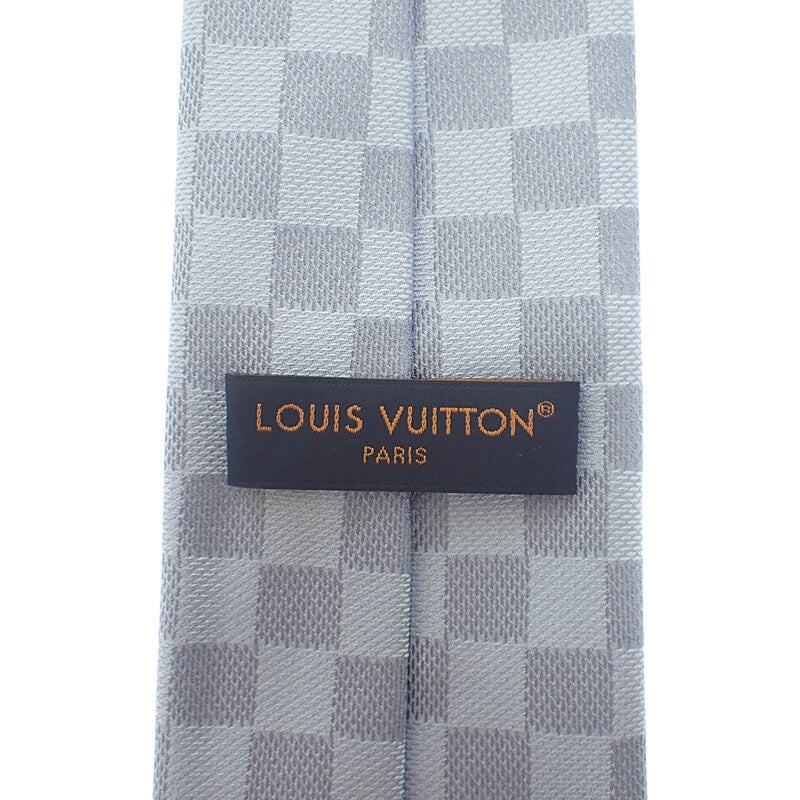 ルイヴィトン LOUIS VUITTON ダミエクラシック M78754 ネクタイ シルク ブルークレール メンズ【中古】【Aランク】