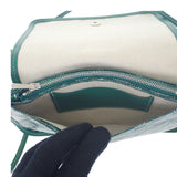 ゴヤール GOYARD プリュメ ポーチウォレット ヘリンボーン ショルダーバッグ カーフ ゴヤールディンキャンバス グリーン レディース【中古】【Aランク】