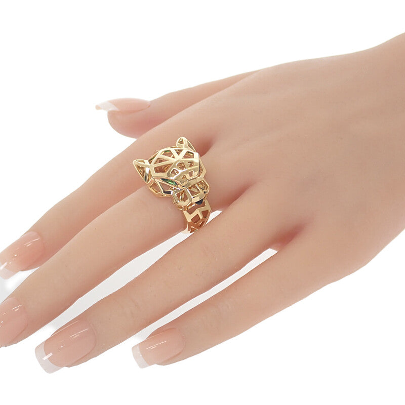 カルティエ CARTIER パンテール ドゥ カルティエ 15.5号 N4767900 リング K18イエローゴールド オニキス ツァボライトガーネット #57 メンズ レディース【中古】【Aランク】