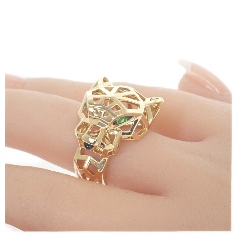カルティエ CARTIER パンテール ドゥ カルティエ 15.5号 N4767900 リング K18イエローゴールド オニキス ツァボライトガーネット #57 メンズ レディース【中古】【Aランク】