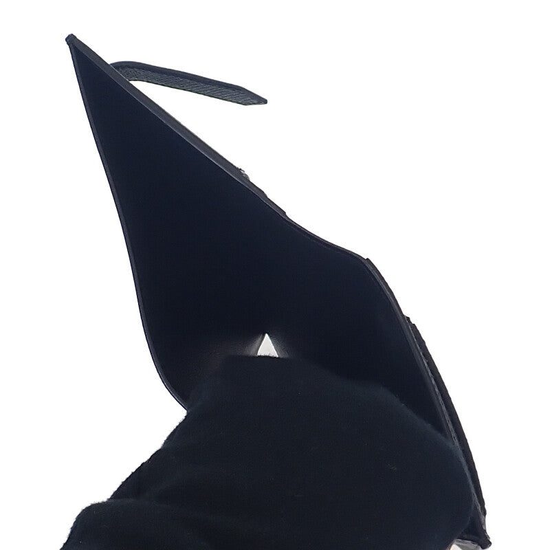 エルメス HERMES ベアンコンパクト W刻印 二つ折り財布 ヴォーエプソン ブラック ゴールド金具 レディース メンズ【中古】【Aランク】