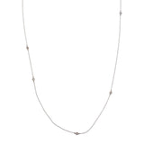 ティファニー TIFFANY&Co. バイザヤード 7PD ロング ネックレス シルバー925 ダイヤモンド レディース【中古】【Aランク】